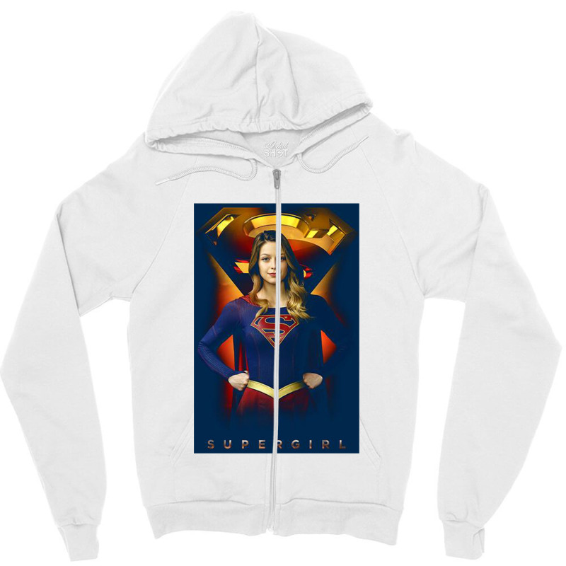 Supergirl, Standing Symbol, Zipper Hoodie | Artistshot