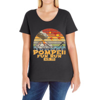 Pompeii Fun Run Ad 79 Vintage Retro Distressed Gift Ladies Curvy T-shirt | Artistshot