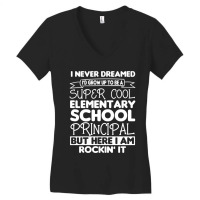 Super Cool Elementary School Principal Women's V-neck T-shirt | Artistshot