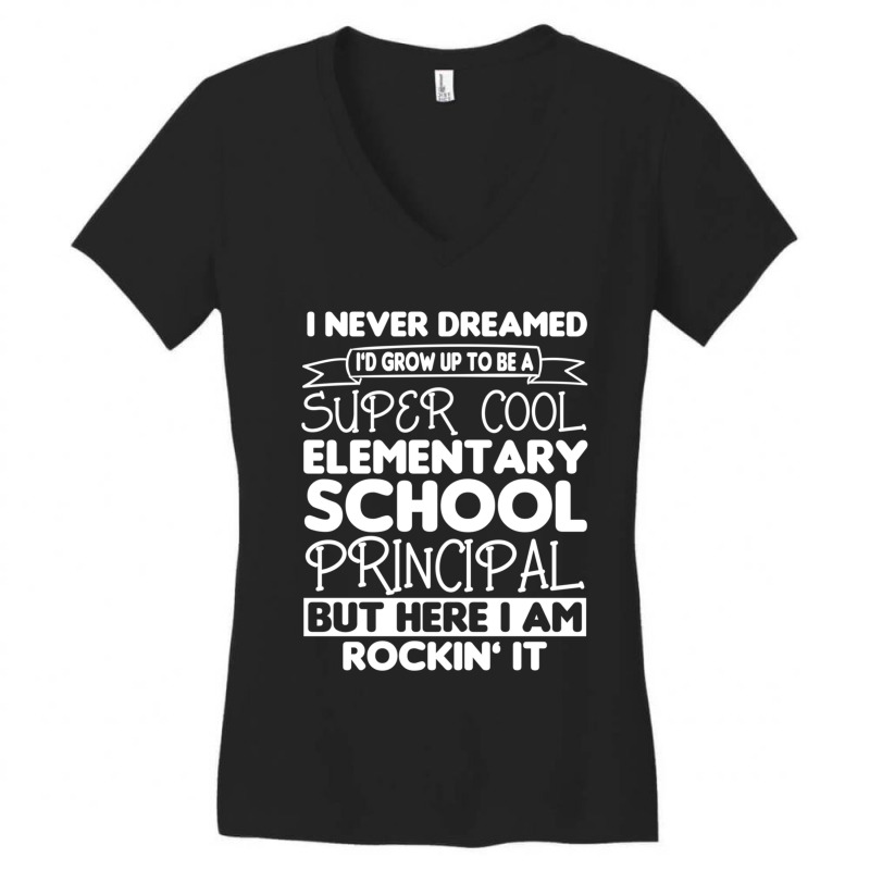 Super Cool Elementary School Principal Women's V-Neck T-Shirt by MICHAELOHARRA | Artistshot