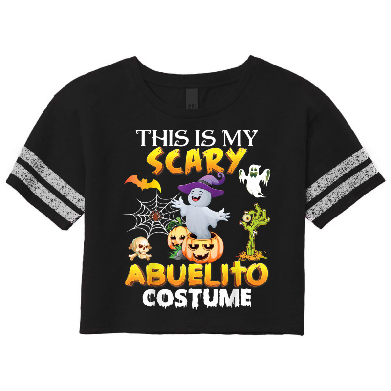 This Is My Scary Costume Abuelito Ghost Pumpkin Halloween Scorecard Crop Tee by Amenity | Artistshot