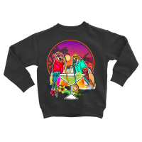 Tropical Summer Vacation Birds  Parrots Drinking Margarita Long Sleeve Toddler Sweatshirt | Artistshot