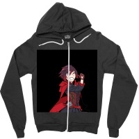 Rwby - Ruby Rose Chiffon Top Zipper Hoodie | Artistshot