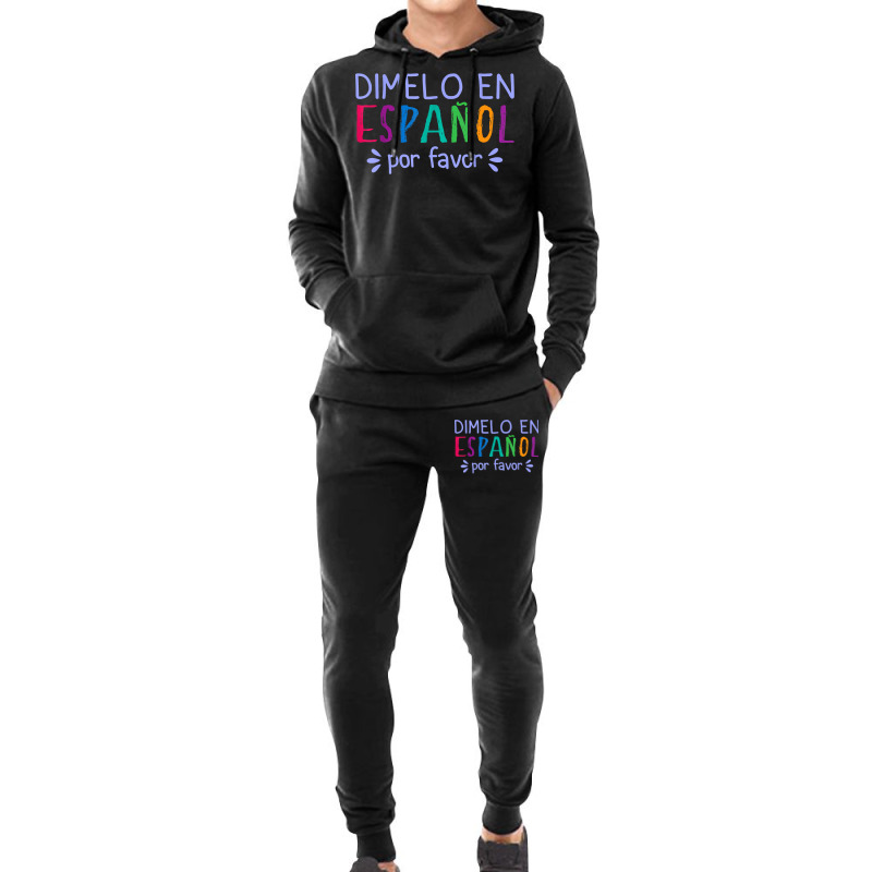 Dimelo En Espanol Por Favor Bilingual Latina Spanish Teacher T Shirt Hoodie & Jogger set by cm-arts | Artistshot