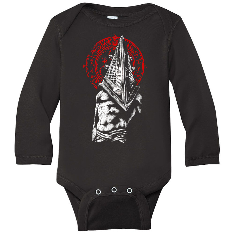 Chain Link And Sirens Pyramid T Shirt Long Sleeve Baby Bodysuit by cm-arts | Artistshot