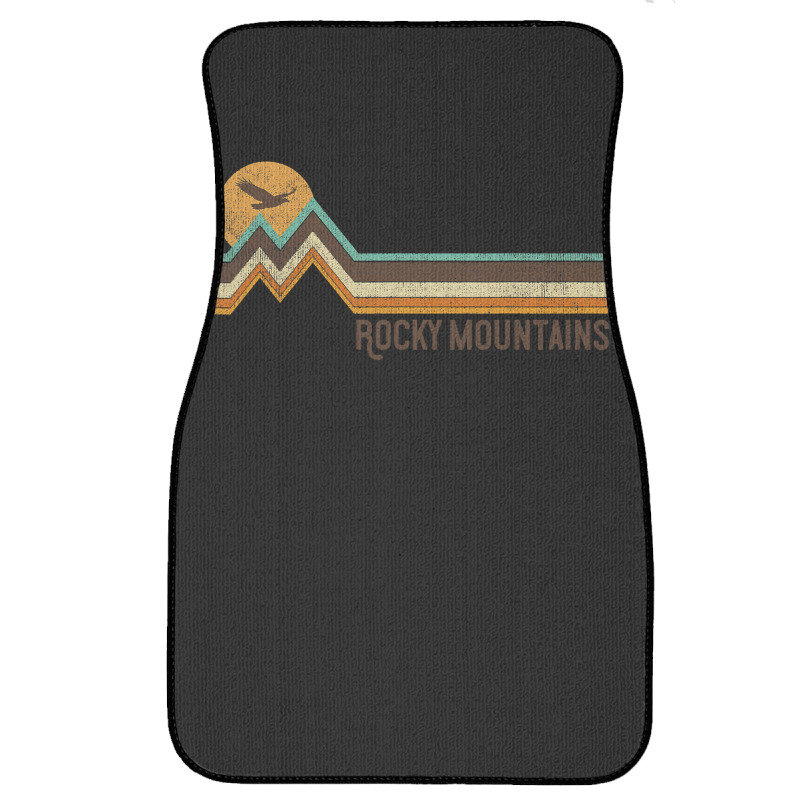 Rocky Mountain National Park 70's Retro Vintage Distressed Front Car Mat | Artistshot