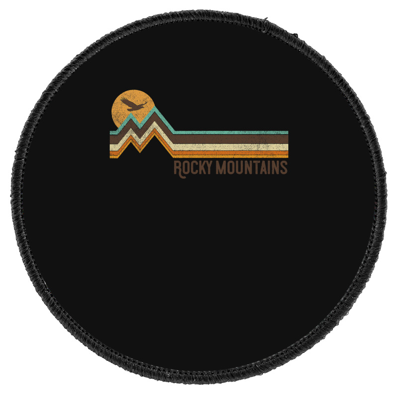 Rocky Mountain National Park 70's Retro Vintage Distressed Round Patch | Artistshot