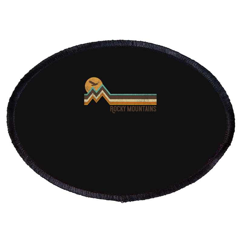 Rocky Mountain National Park 70's Retro Vintage Distressed Oval Patch | Artistshot