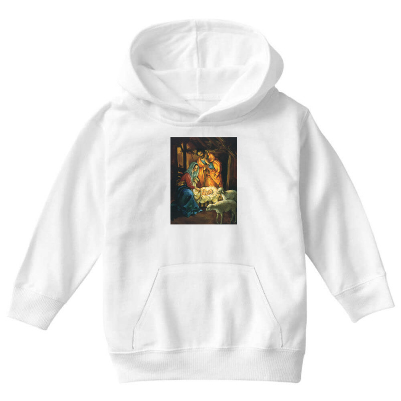 Vintage Christmas Nativity Youth Hoodie by limolasmabelas | Artistshot