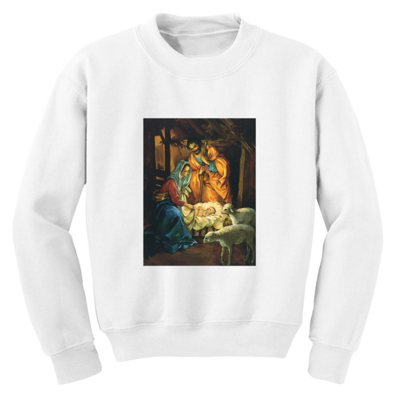 Vintage Christmas Nativity Youth Sweatshirt by limolasmabelas | Artistshot