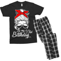 Womens It´s My 53 Birthday With Messy Bun Men's T-shirt Pajama Set | Artistshot