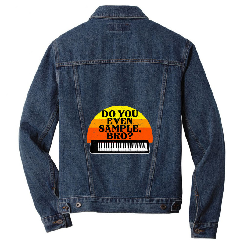 Sample Midi Piano Keyboard Music Recording Studio Men Denim Jacket | Artistshot