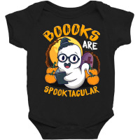 Boooks Ghost Funny Halloween Teacher Book Library Reading Baby Bodysuit | Artistshot