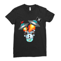 Ufo Bully Alien Invasion Snow Man Meltdown Ladies Fitted T-shirt | Artistshot