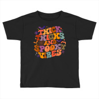 Retro Thick Thighs And Spooky Vibes Halloween Party Groovy Toddler T-shirt | Artistshot