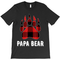 Papa Bear Christmas Pajama Red Plaid Buffalo Family Gift T-shirt | Artistshot