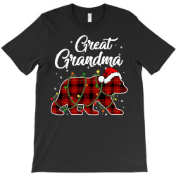 great grandma bear xmas red plaid matching christmas pajamas T-Shirt | Artistshot