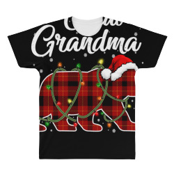 great grandma bear xmas red plaid matching christmas pajamas All Over Men's T-shirt | Artistshot