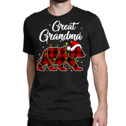 great grandma bear xmas red plaid matching christmas pajamas Classic T-shirt | Artistshot