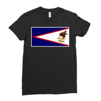 American Samoa Flag With Vintage Samoan National Colors T Shirt Ladies Fitted T-shirt | Artistshot