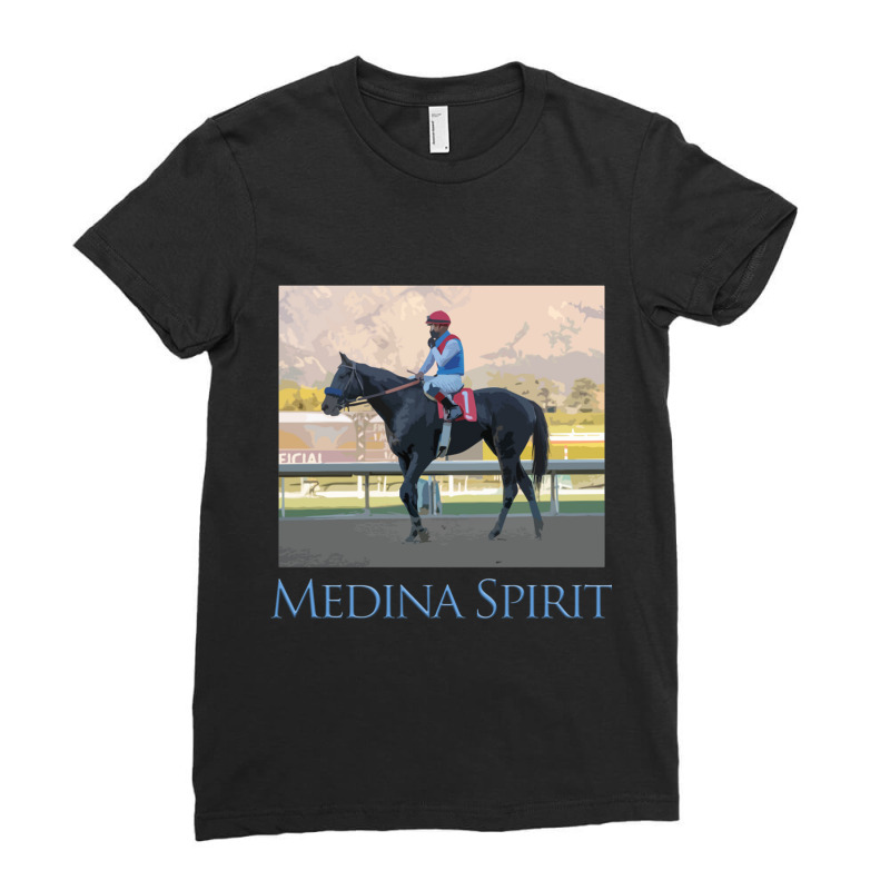 Medina Spirit Horseracing Ladies Fitted T-Shirt by MICHAELOHARRA | Artistshot