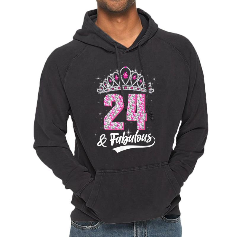 23 & Fabulous 23 Years Old 23rd Birthday Diamond Crown Vintage Hoodie | Artistshot