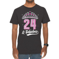 23 & Fabulous 23 Years Old 23rd Birthday Diamond Crown Vintage T-shirt | Artistshot