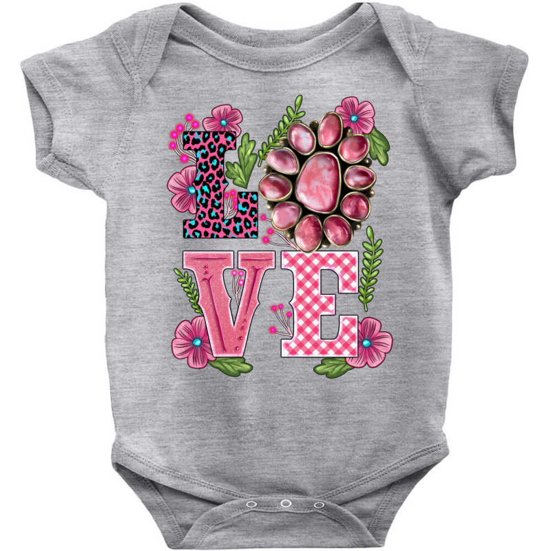 Walentine's Day Love Gemstones Baby Bodysuit by BarkalooDesign | Artistshot