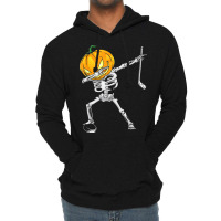 Cool Dabbing Skeleton Hockey Halloween Hockey Player Lightweight Hoodie | Artistshot