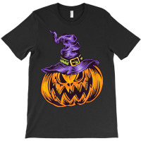 Halloween Pumpkin Witch Hat Witchcraft Costume T-shirt | Artistshot