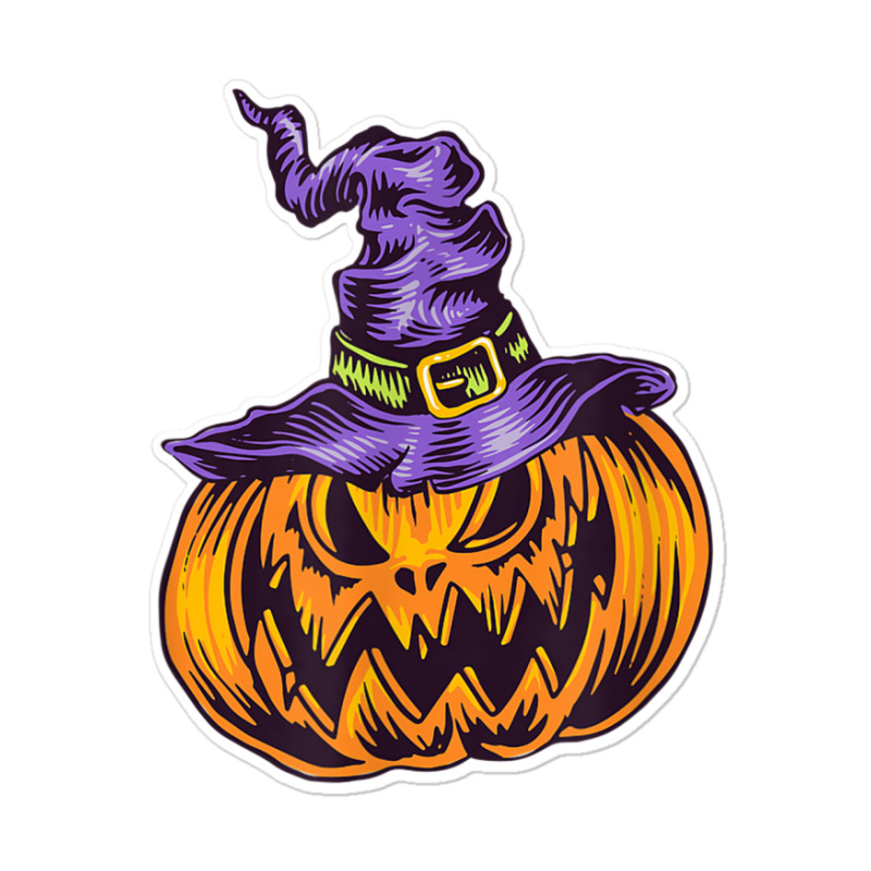 Halloween Pumpkin Witch Hat Witchcraft Costume Sticker | Artistshot