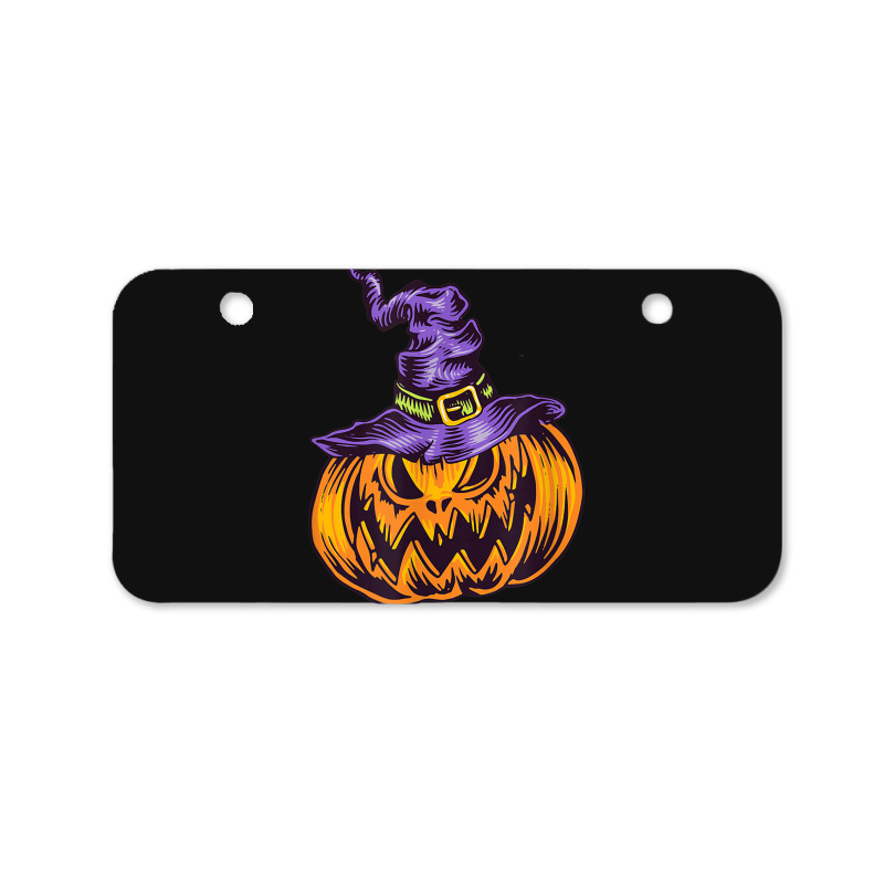 Halloween Pumpkin Witch Hat Witchcraft Costume Bicycle License Plate | Artistshot