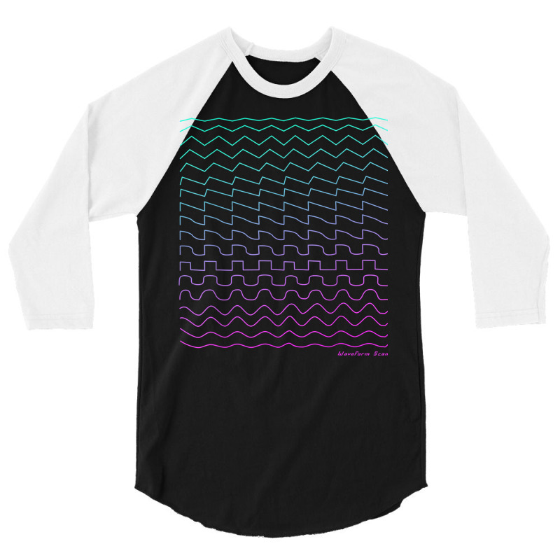 Synthesizer Waveform T Shirt 3/4 Sleeve Shirt | Artistshot