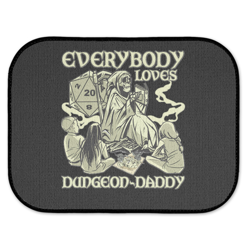 Rpg Gamer Dungeon Daddy D20 Dice Pen And Paper Board Game Classic Rear Car Mat | Artistshot