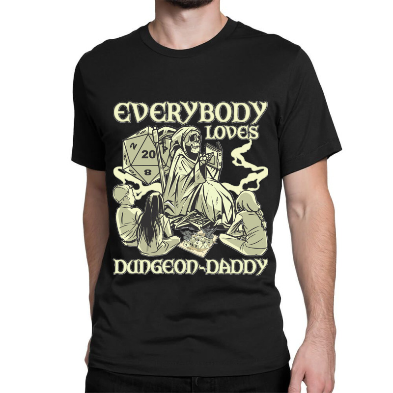 Rpg Gamer Dungeon Daddy D20 Dice Pen And Paper Board Game Classic Classic T-shirt | Artistshot