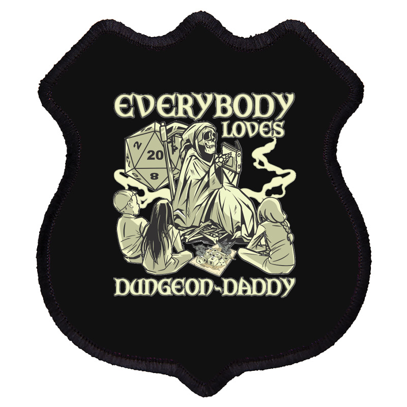 Rpg Gamer Dungeon Daddy D20 Dice Pen And Paper Board Game Classic Shield Patch | Artistshot