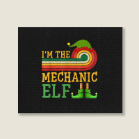 I'm The Mechanic Elf Matching Group Christmas Party Pajama Landscape Canvas Print | Artistshot