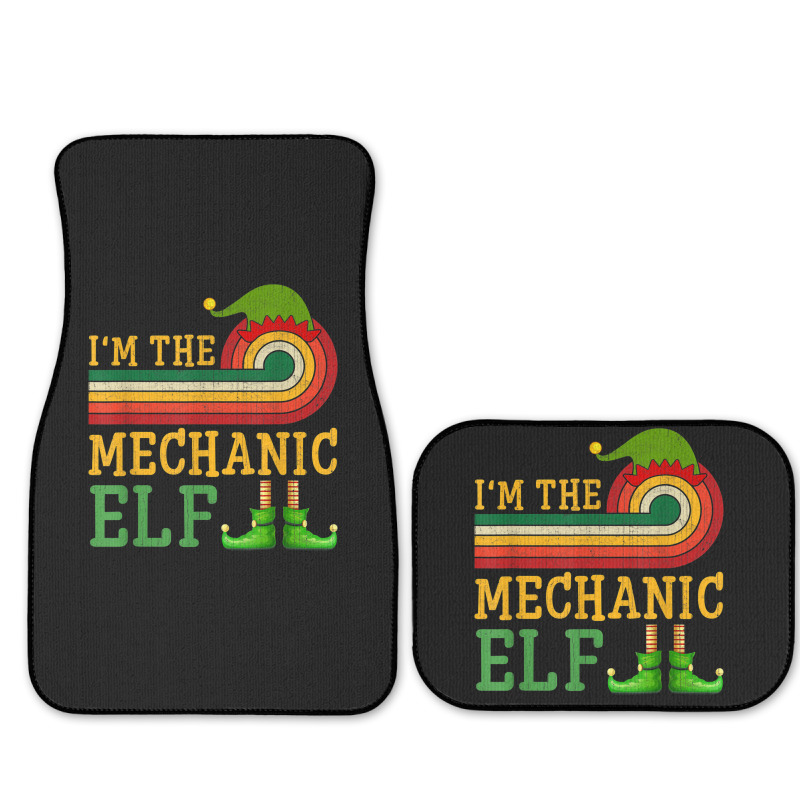 I'm The Mechanic Elf Matching Group Christmas Party Pajama Full Set Car Mats | Artistshot