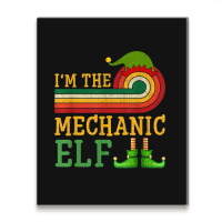 I'm The Mechanic Elf Matching Group Christmas Party Pajama Metal Print Vertical | Artistshot