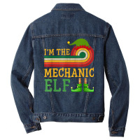 I'm The Mechanic Elf Matching Group Christmas Party Pajama Men Denim Jacket | Artistshot