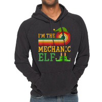 I'm The Mechanic Elf Matching Group Christmas Party Pajama Vintage Hoodie | Artistshot