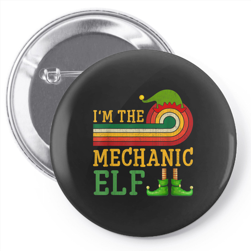 I'm The Mechanic Elf Matching Group Christmas Party Pajama Pin-back Button | Artistshot