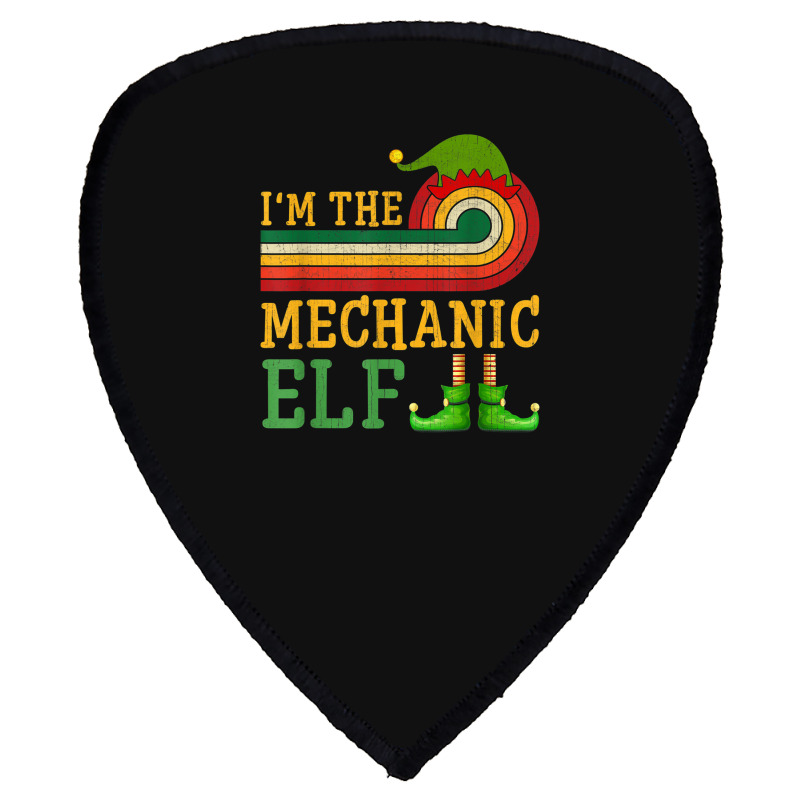 I'm The Mechanic Elf Matching Group Christmas Party Pajama Shield S Patch | Artistshot