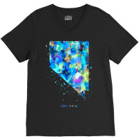 Nevada Map V-neck Tee | Artistshot