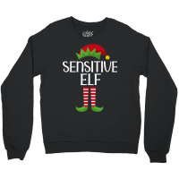 Sensitive Elf Family Matching Group Christmas Party Pajama Crewneck Sweatshirt | Artistshot