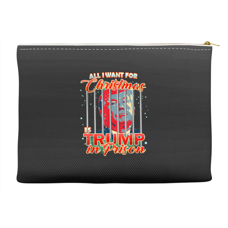 Anti Trump Christmas   Donald Trump In Prison Accessory Pouches | Artistshot