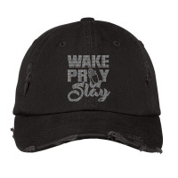 Wake Pray Slay Rhinestone Funny Christian For Birthday Girl Vintage Cap | Artistshot