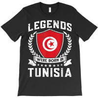 Vintage Design Tunisian Flag Legends Were Born In Tunisia T-shirt | Artistshot