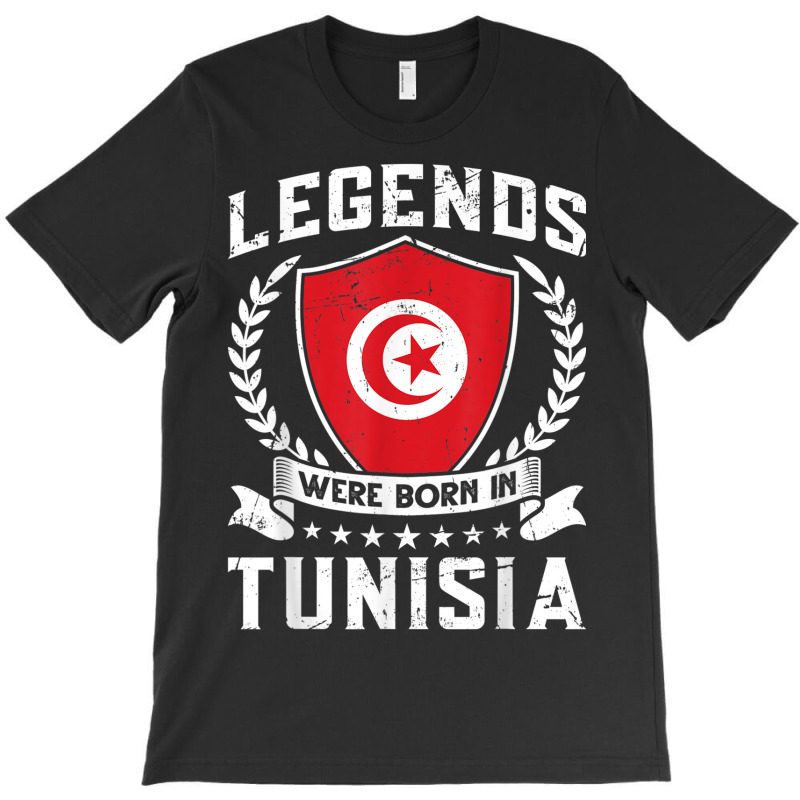 Vintage Design Tunisian Flag Legends Were Born In Tunisia T-shirt | Artistshot