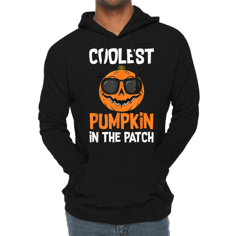 Coolest Pumpkin In The Patch Halloween Boys Girls Men Kids Lightweight Hoodie | Artistshot